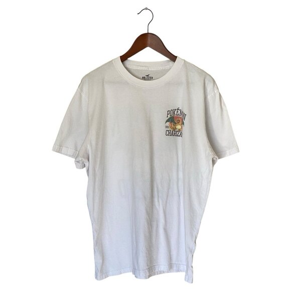 Hollister Pokemon Charizard White Short Sleeve T-Shirt Men's XL 2022 - Picture 1 of 7